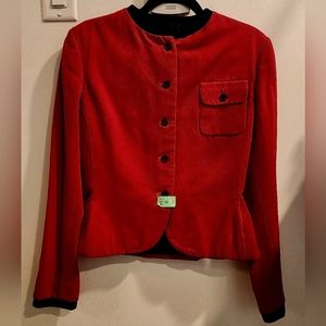 Saint Laurent Rive Gauche Red Blazer
